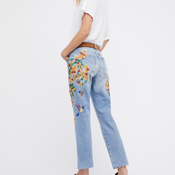 ISO free people embroidery boyfriend jeans
